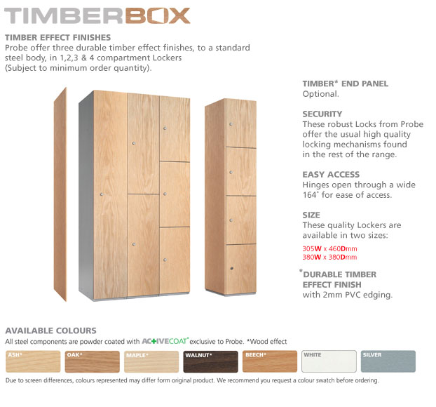 timber faced lockers